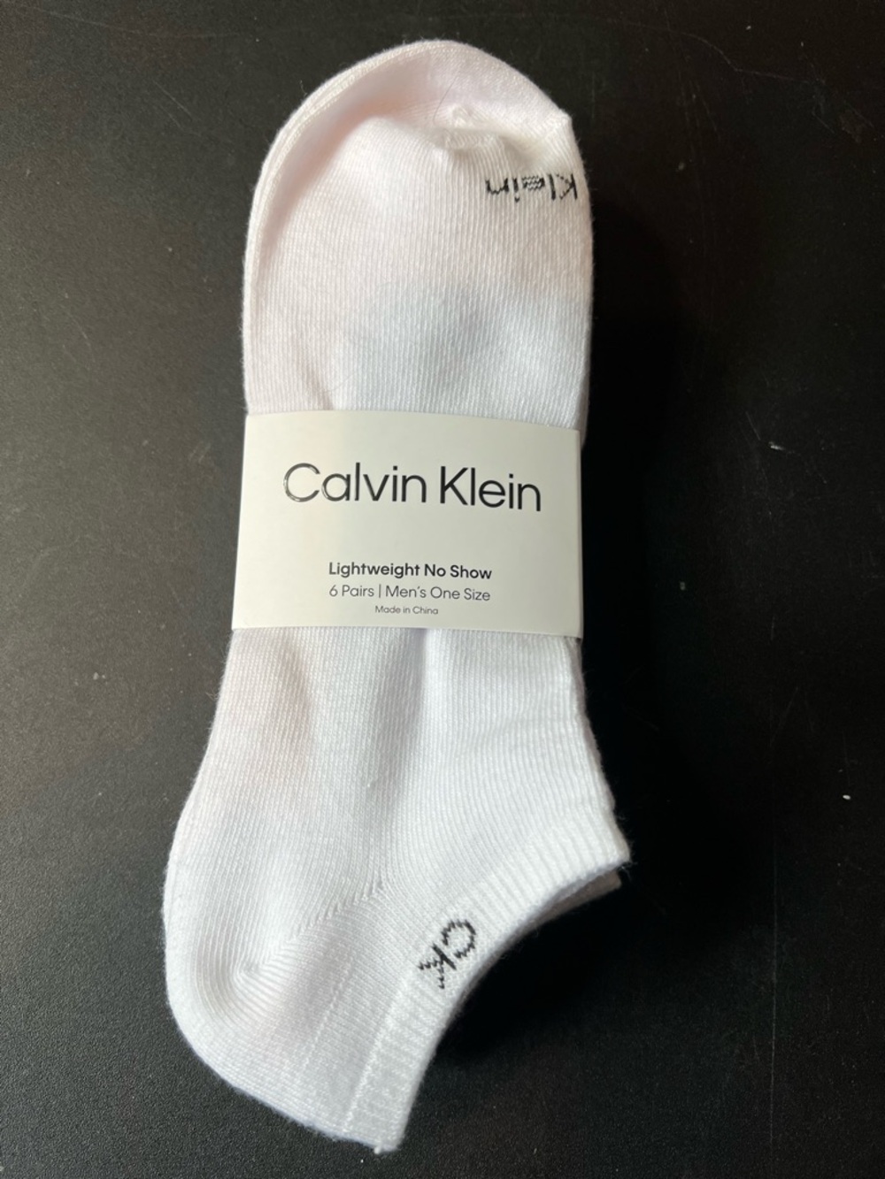 Calvin Klein Men's No-Show 6 Pack Athletic Socks - White